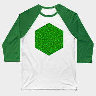 isometric green triangles in hexagon Baseball T-Shirt